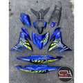 COVERSET YAMAHA BODYSET Y15 YSUKU Y15ZR V1 V2 VALENTINO ROSSI BIRU 46 BLUE SIAP TANAM ORIGINAL VELOZI VR46-2