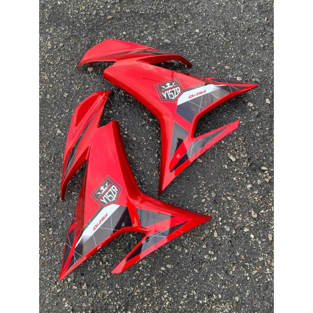 COVERSET BODYSET MOTORSIKAL YAMAHA Y15 Y15ZR V1 V2 RM7 BLACK METALIC MERAH HITAM DOCTOR 034 SIAP TANAM