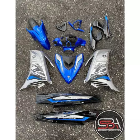 COVERSET YAMAHA ORIGINAL SIAP TAMPAL LC135 LC V7 BIRU SILVER ORIGINAL HONG LEONG 100% HLY / VELOZI TAMPAL KILANG