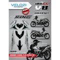 MOTORCYCLE COVERSET BODYSET LC135 LC V8 MX KING SILVER S3 BLACK L8-MXK-5 FUEL INJECTION FI YAMAHA SIAP TANAM VELOZI