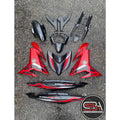 COVERSET BODYSET MOTORSIKAL YAMAHA Y15 Y15ZR V1 V2 RM7 BLACK METALIC MERAH HITAM DOCTOR 034 SIAP TANAM