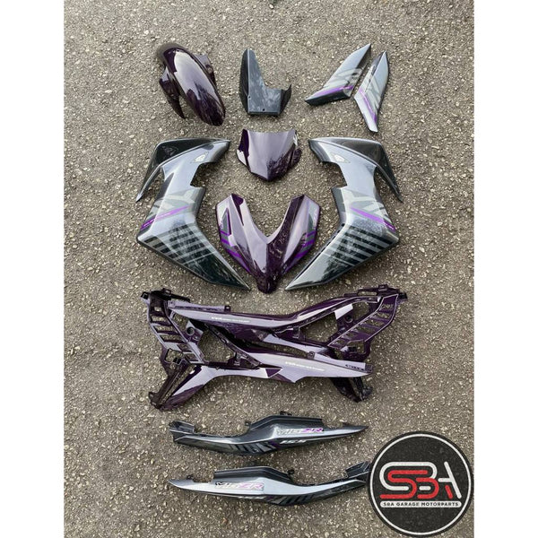 Y16 V2 COVERSET Y16ZR ABS ORIGINAL VELOZI PURPLE GREY 2015 BATMAN Y16-V2-ST-3 METALLIC PURPLE STANDARD PLUG AND PLAY