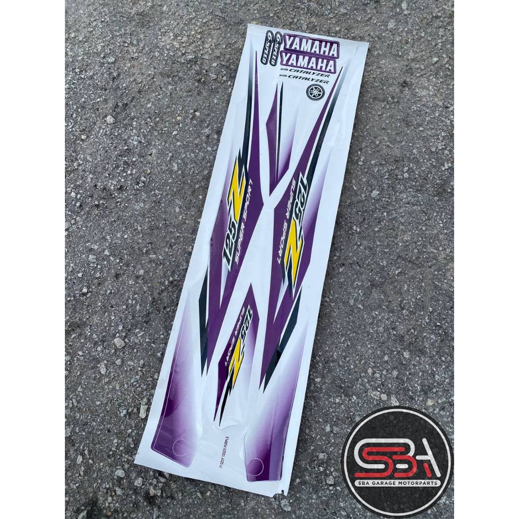 STICKER STRIPE BODY SET / COVERSET 125Z MORITAKA BIRU MERAH PURPLE DIAMOND ORIGINAL YAMAHA