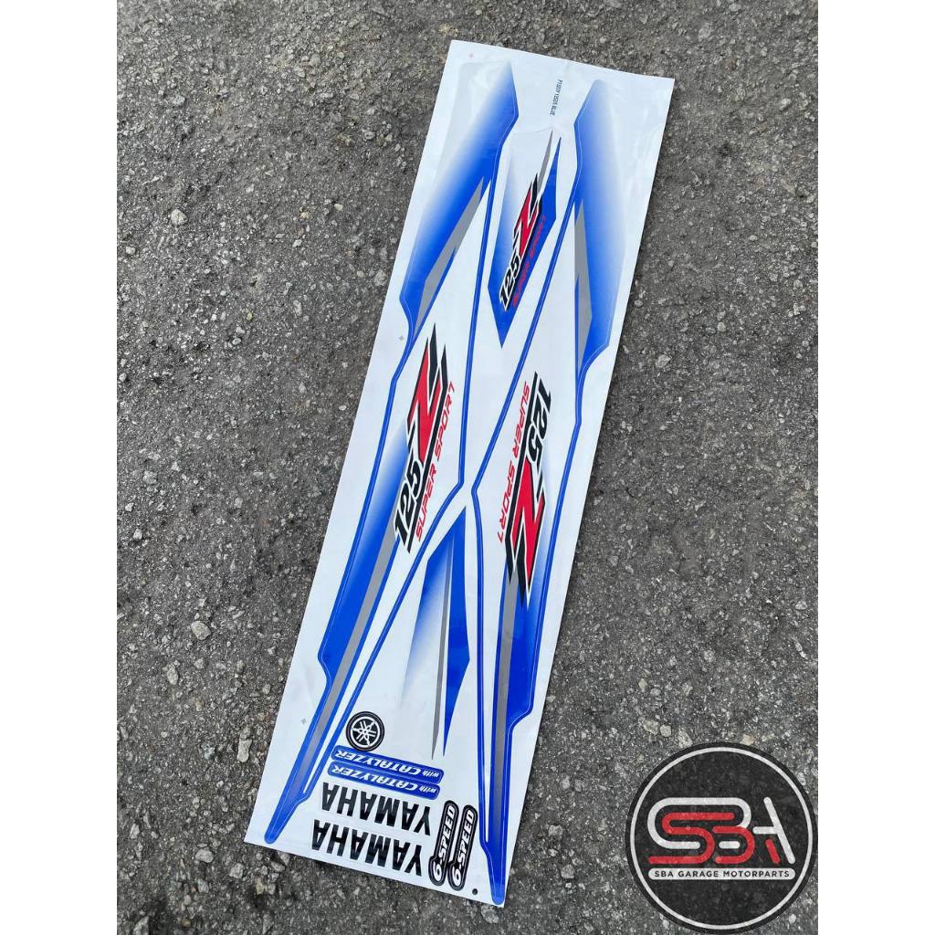 STICKER STRIPE BODY SET / COVERSET 125Z MORITAKA BIRU MERAH PURPLE DIAMOND ORIGINAL YAMAHA