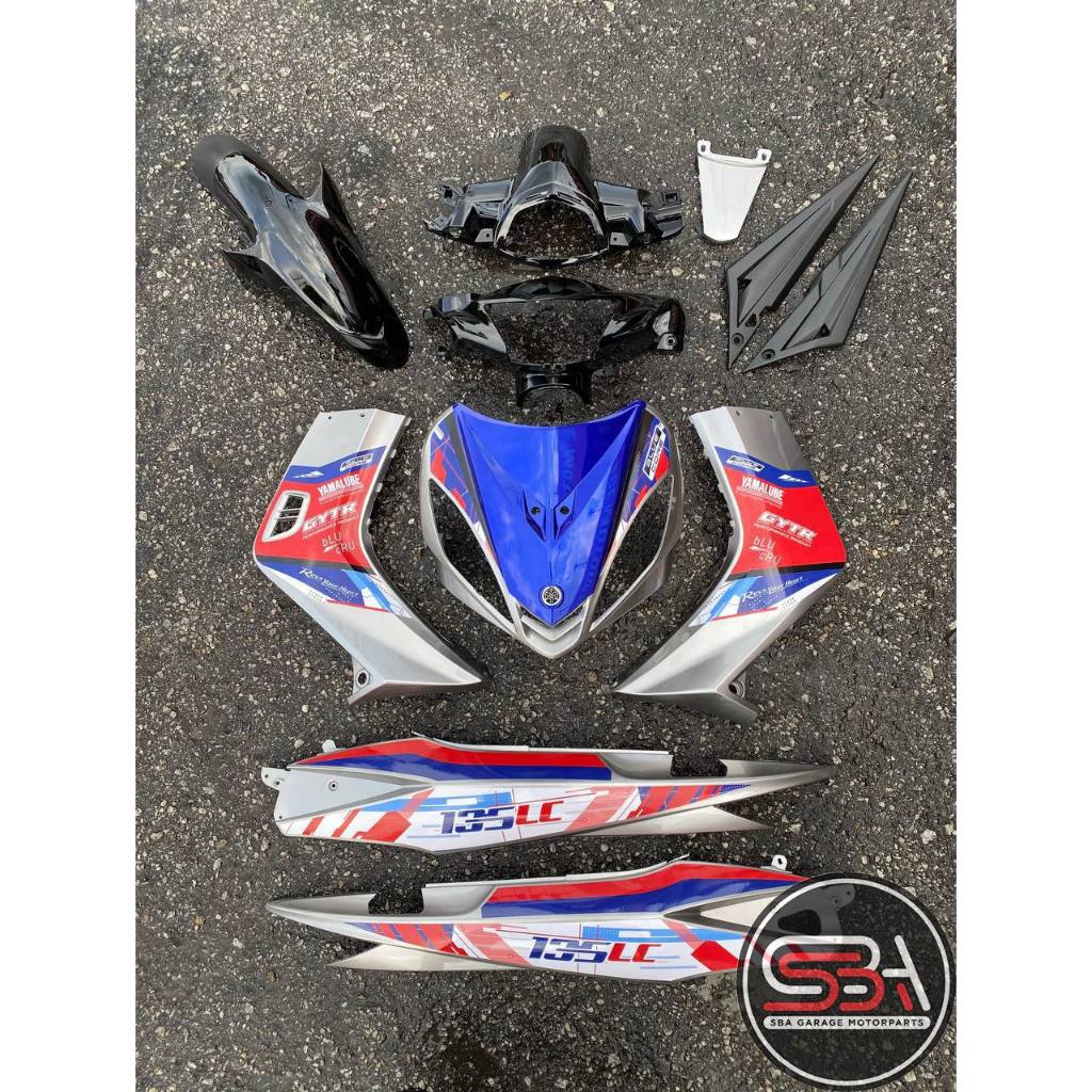 COVERSET BODYSET LC LC135 V1 BLUE CORE RED EDITION M MATE STRIPE SIAP TAMPAL ( LIMITED TIME ONLY )