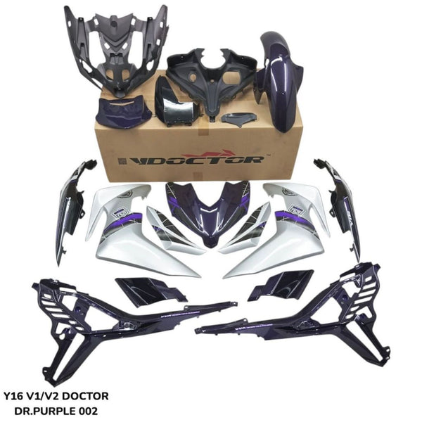 Y16 V1 V2 COVERSET Y16ZR PURPLE SILVER 002 ORIGINAL EQUIPMENT MANUFACTURED DOCTOR OEM PLUG AND PLAY