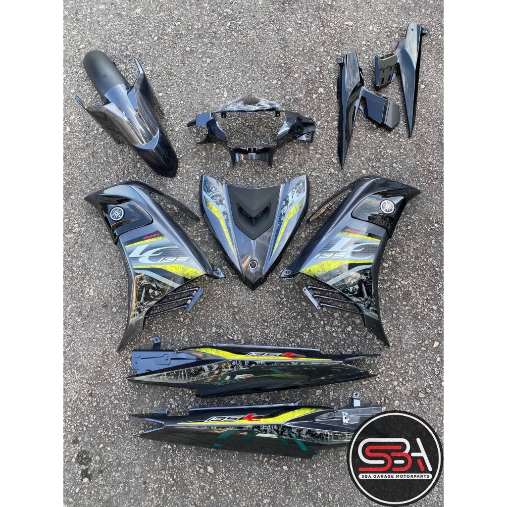 COVERSET YAMAHA SIAP TANAM LC135 LC V6 V7 GREY COMET STANDARD DBNM8 HLY DOCTOR M MATE SIAP STICKER TERMASUK EMBLEM