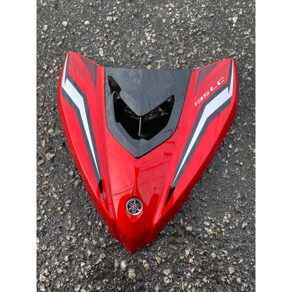 YAMAHA LC LC135 V6 V7 MERAH FULL KILAT STRIPE FIERY RED MORITAKA - COVERSET BODYSET SIAP TAMPAL VELOZI WITH COVER METER