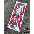 STICKER BODY SET / COVERSET 125ZR MORITAKA RED MERAH BATA `R’ CARBON CHROME YAMAHA ORIGINAL NO 4