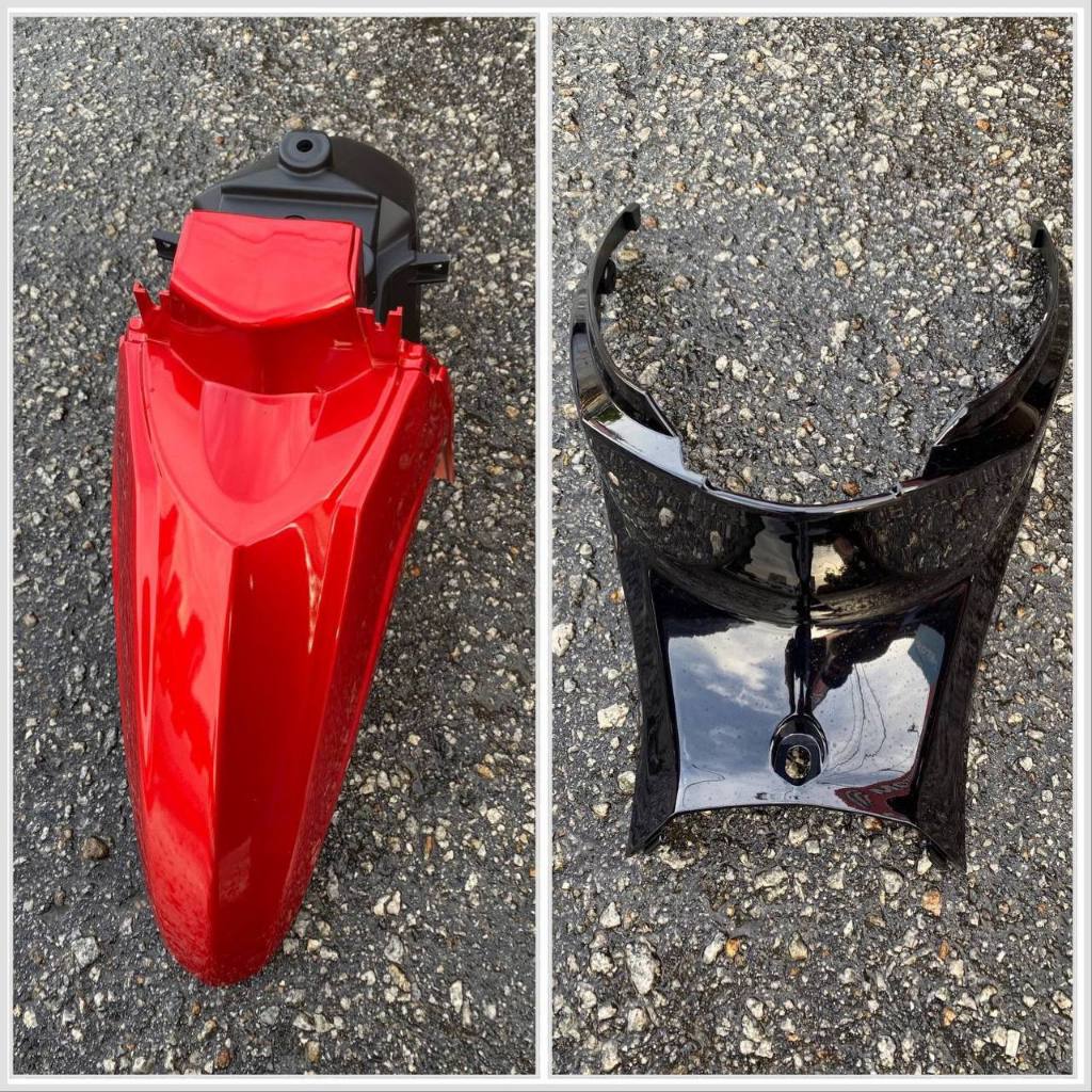COVERSET BODYSET MODENAS KRISS MR3 DRUM RED BLACK MERAH HITAM SIAP TAMPAL M SEKI SET