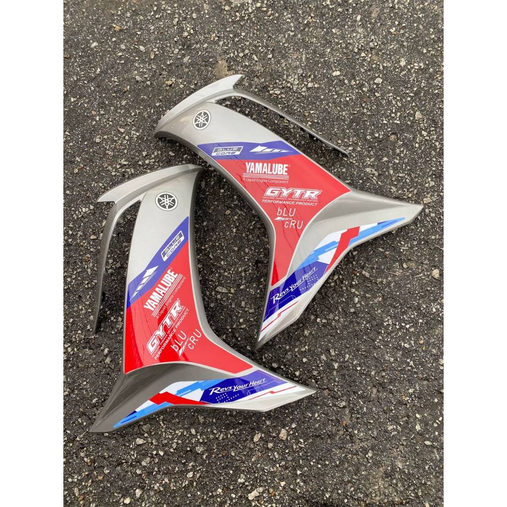 COVERSET BODYSET LC135 LC V8 DR BLUE CORE - RED VERSION DESIGN FUEL INJECTION FI YAMAHA SIAP TANAM DOCTOR OEM