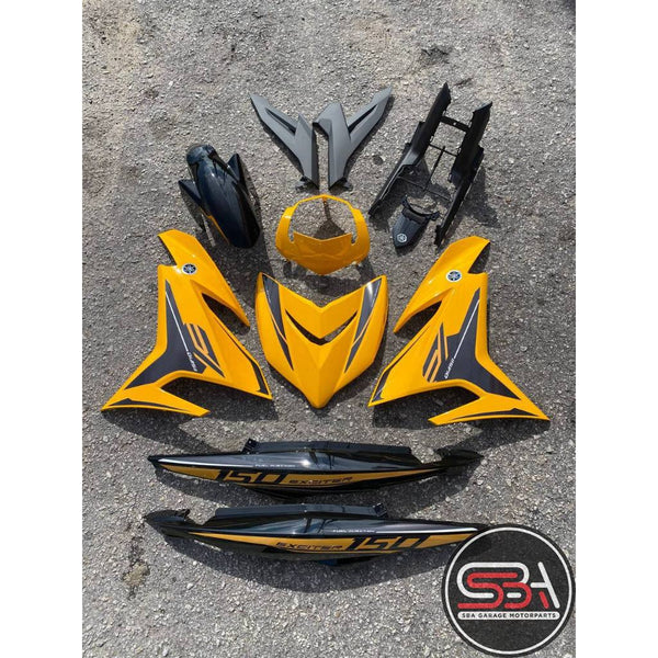 COVER SET Y15ZR V1 V2 EXCITER RC SUNNY YELLOW BLACK KUNING SIAP TANAM COVERSET PREMIUM EDITION YSUKU ORIGINAL VELOZI