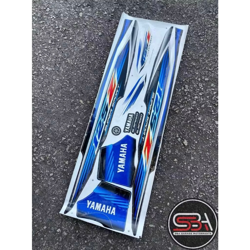 STICKER STRIPE BODY SET / COVERSET 125Z 125ZR MORITAKA BIRU ROBOT ORIGINAL YAMAHA