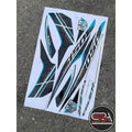 STICKER BODYSET / STRIPE COVERSET Y15 V1 V2 SMX SILVER ROBOT BLACK NO 2 MORITAKA YAMAHA ORIGINAL