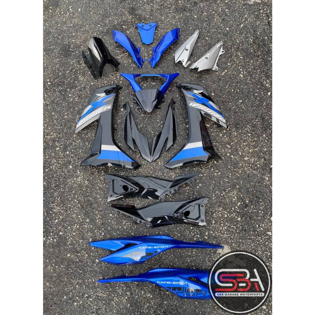 HONDA RSX RS-X 150 RSX150 COVERSET DOCTOR WINNER BLUE BLACK 016 COLOR SIAP TANAM CLEAR FIT DENGAN BODY