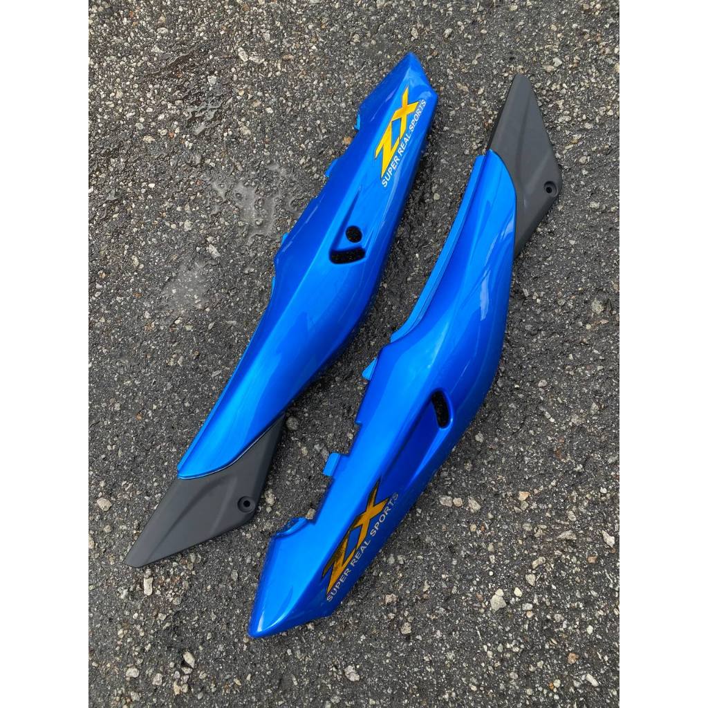 KAWASAKI NINJA DOUBLE R KR 150 RR BODY COVERSET STICKER TANAM 2 TONE BLUE BIRU SEKALI TANK ( 2 KOTAK BESAR ) OEM SET