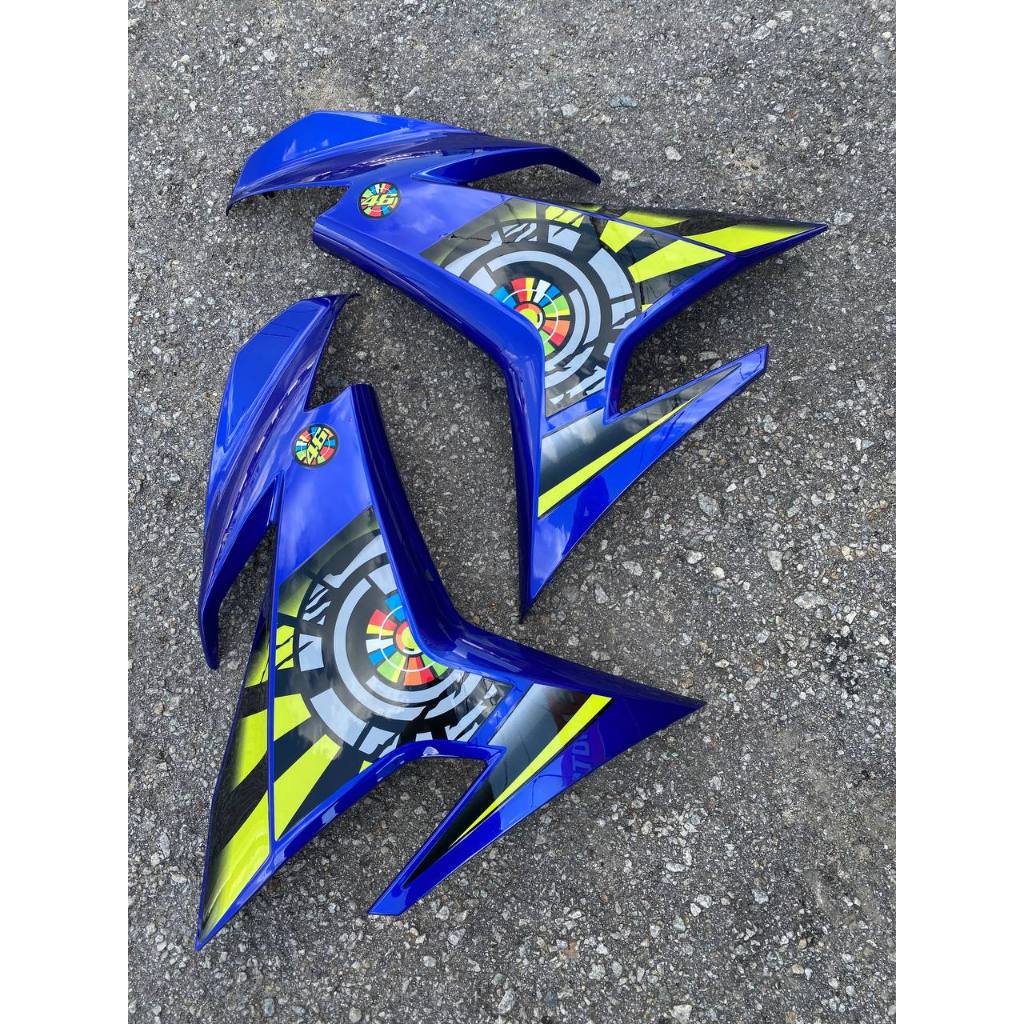 COVERSET YAMAHA BODYSET Y15 YSUKU Y15ZR V1 V2 VALENTINO ROSSI BIRU 46 BLUE SIAP TANAM ORIGINAL VELOZI VR46-2