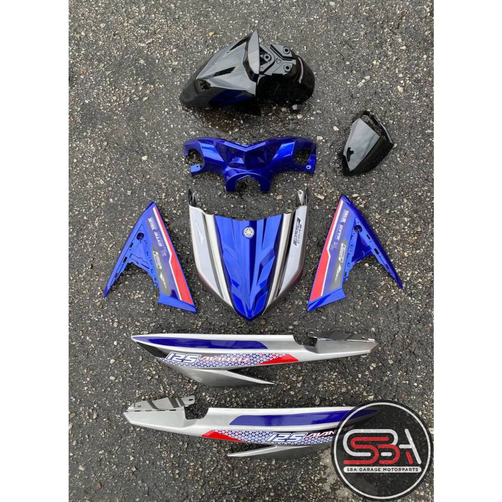 COVERSET BODYSET EGO AVANTIZ BLUE CORE BLUE M MATE / VELOZI YAMAHA STICKER SIAP TAMPAL FULLSET