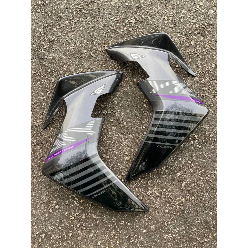 Y16 V2 COVERSET Y16ZR ABS ORIGINAL VELOZI PURPLE GREY 2015 BATMAN Y16-V2-ST-3 METALIC PURPLE STANDARD SIAP TANAM
