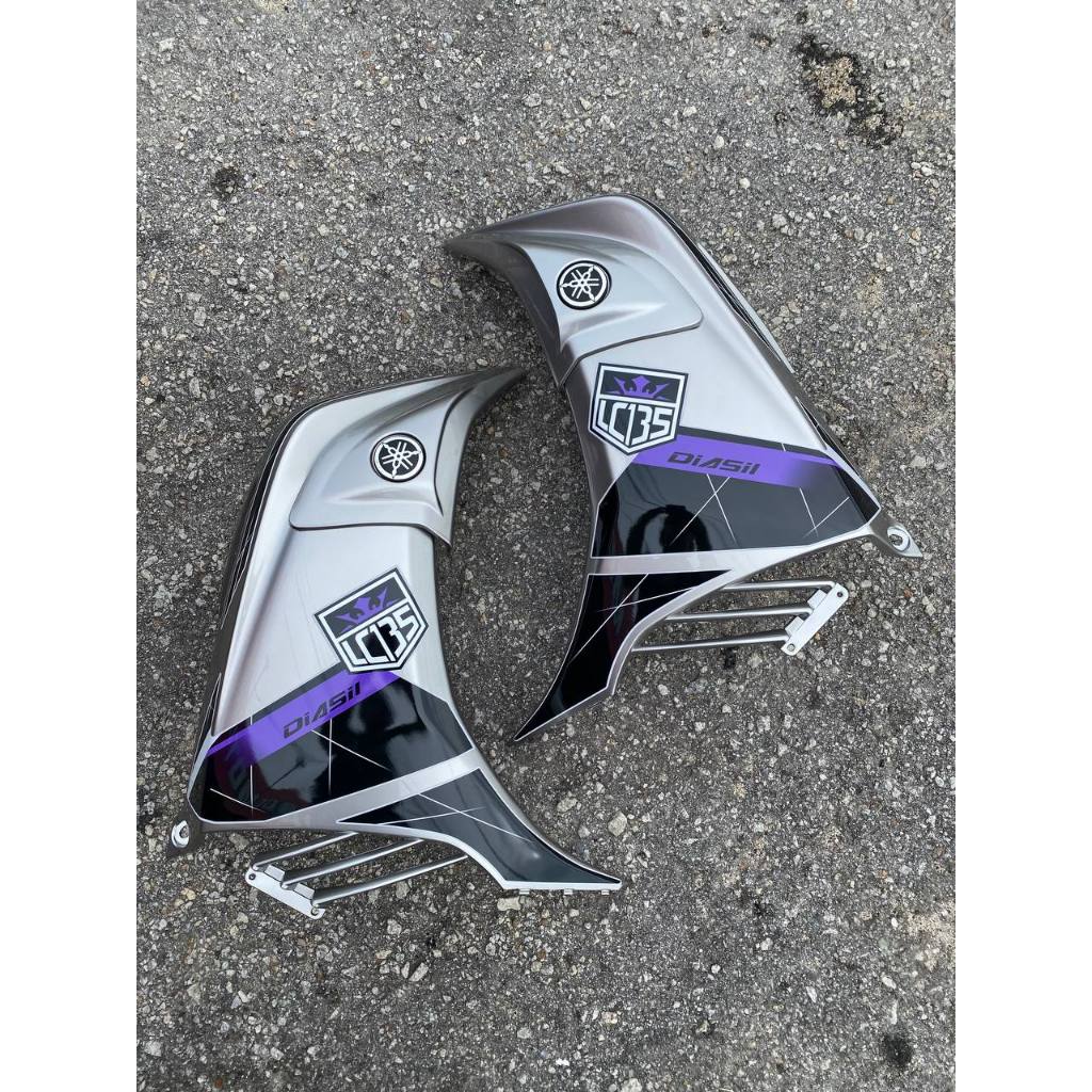 COVERSET BODYSET YAMAHA LC LC135 V6 V7 BPM1 S3 PURPLE SILVER STANDARD STRIPE TANAM VELOZI L6-ST-13 DOCTOR 047