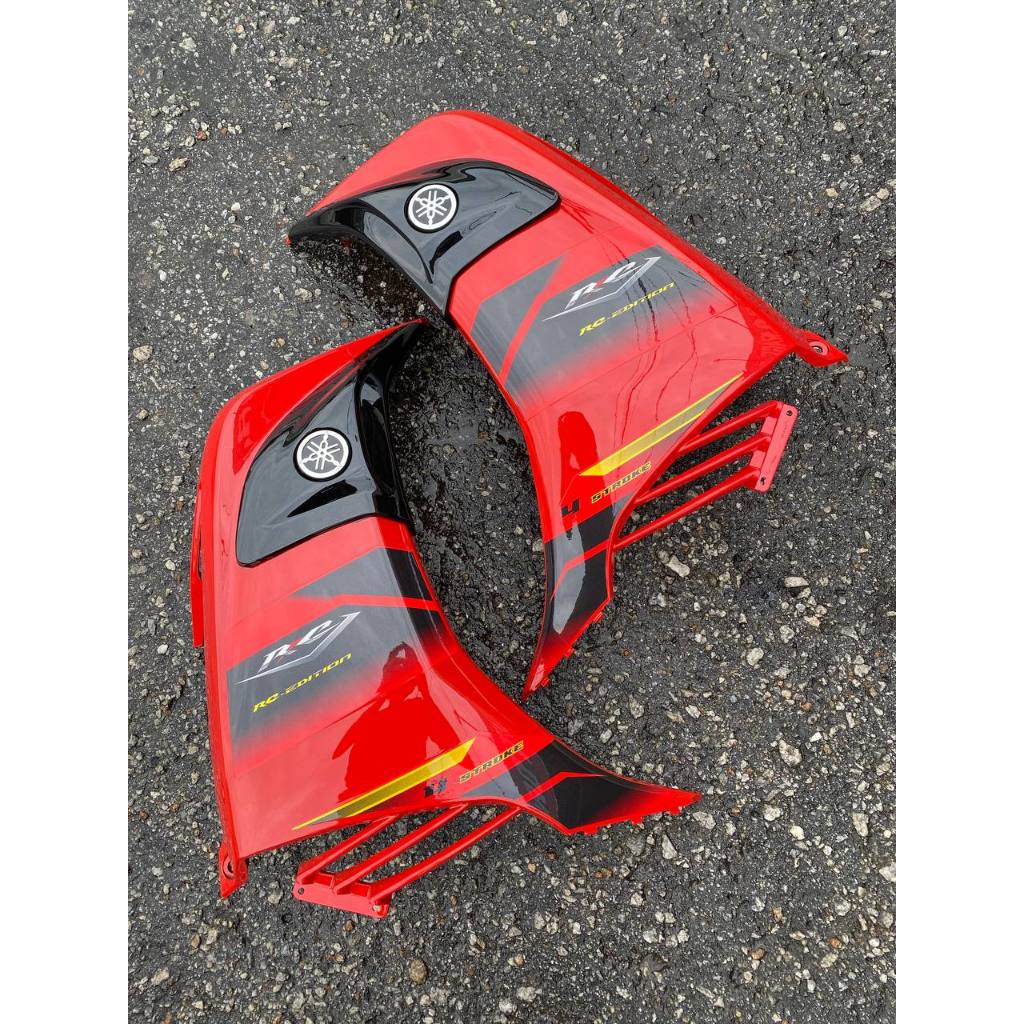 COVERSET BODYSET YAMAHA LC LC135 V6 V7 DR EXCITER RC RED MERAH STRIPE TANAM CODE 016 DOCTOR EDITION OEM