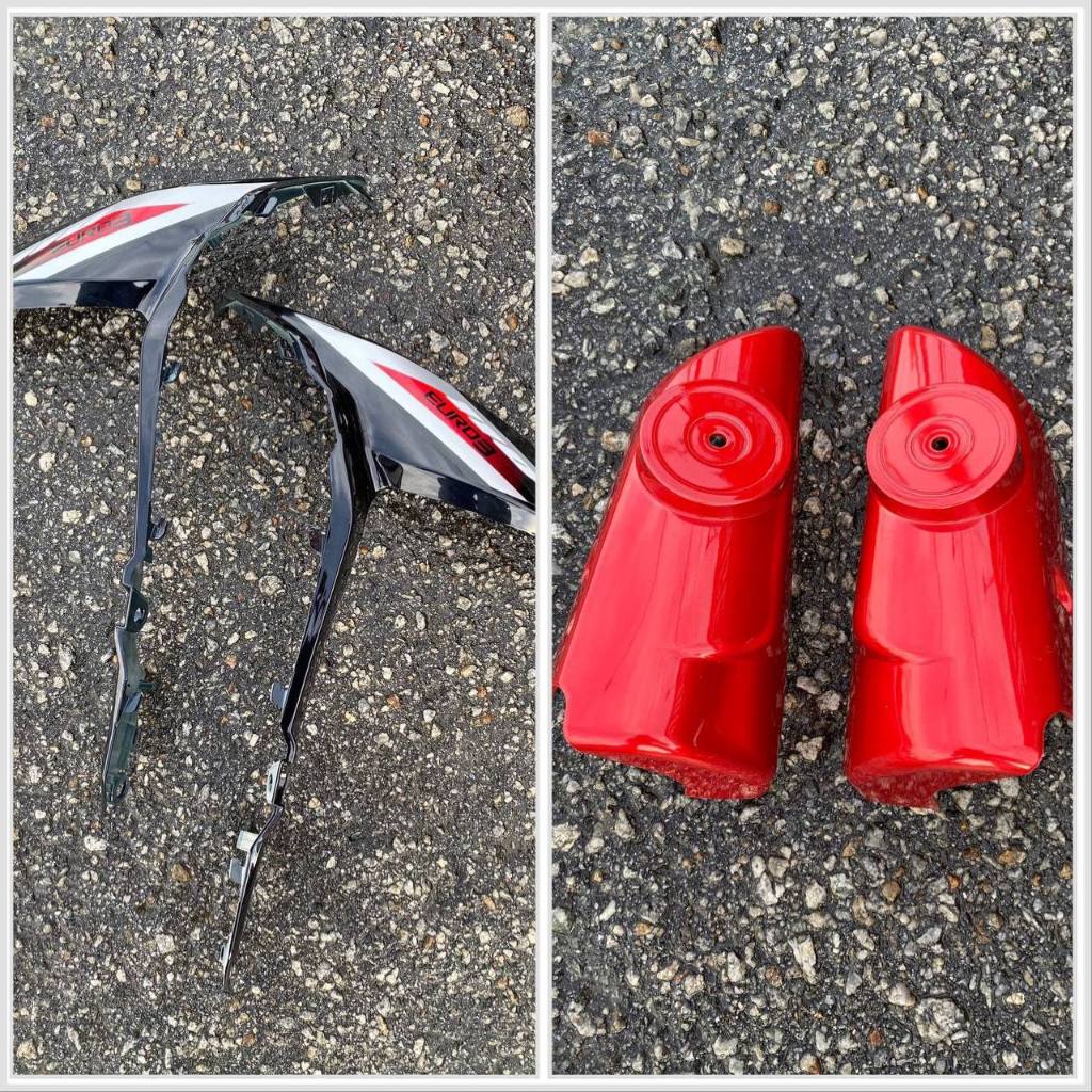 COVERSET BODYSET MODENAS KRISS MR3 DRUM RED BLACK MERAH HITAM SIAP TAMPAL M SEKI SET