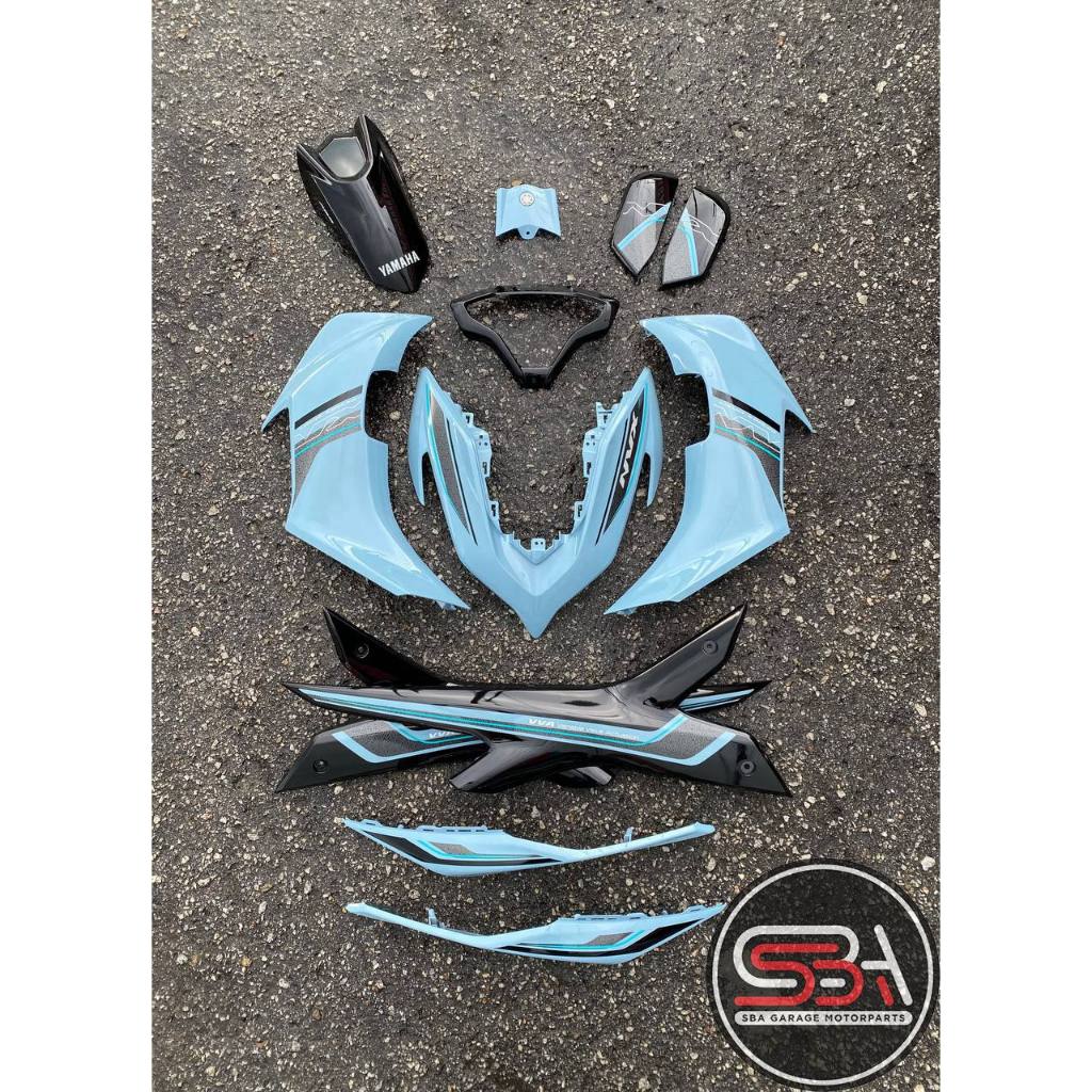 COVERSET BODYSET NVX 155 NVX155 V2 YAMAHA DBSB BABY BLUE BLACK STANDARD DESIGN VELOZI SIAP TANAM NVX-V2-ST-1
