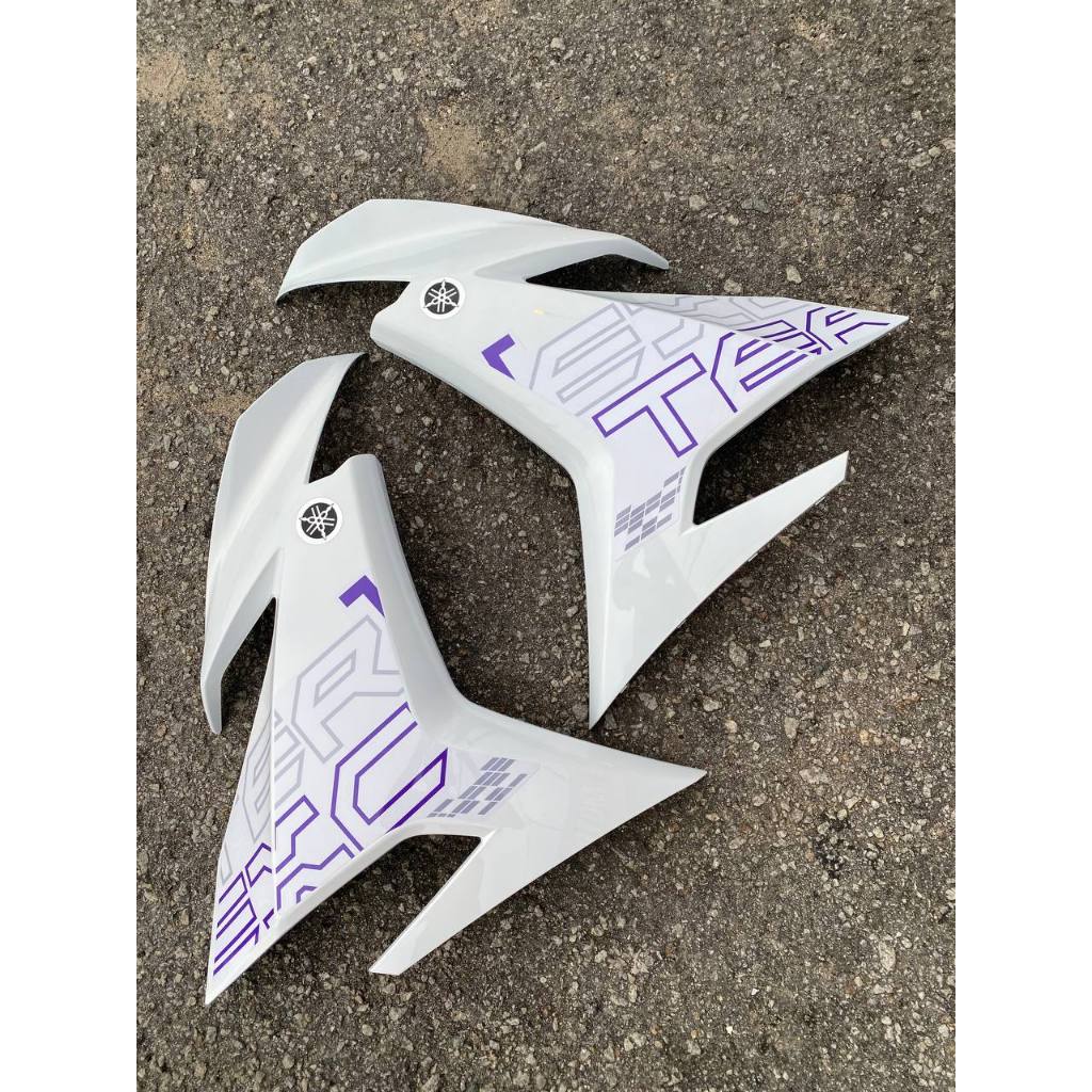 COVER SET Y15ZR V1 V2 EXCITER AEROX ARX3 BPM1 WHITE PURPLE PUTIH SIAP TANAM COVERSET Y15ZR YSUKU NEW ORIGINAL VELOZI