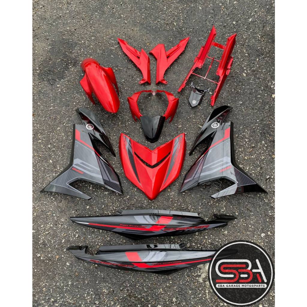 COVERSET Y15ZR V1 V2 EXCITER RC RM7 RED BLACK HITAM COVER SET BODYSET Y15ZR Y15 YSUKU VELOZI SIAP TANAM RC-5