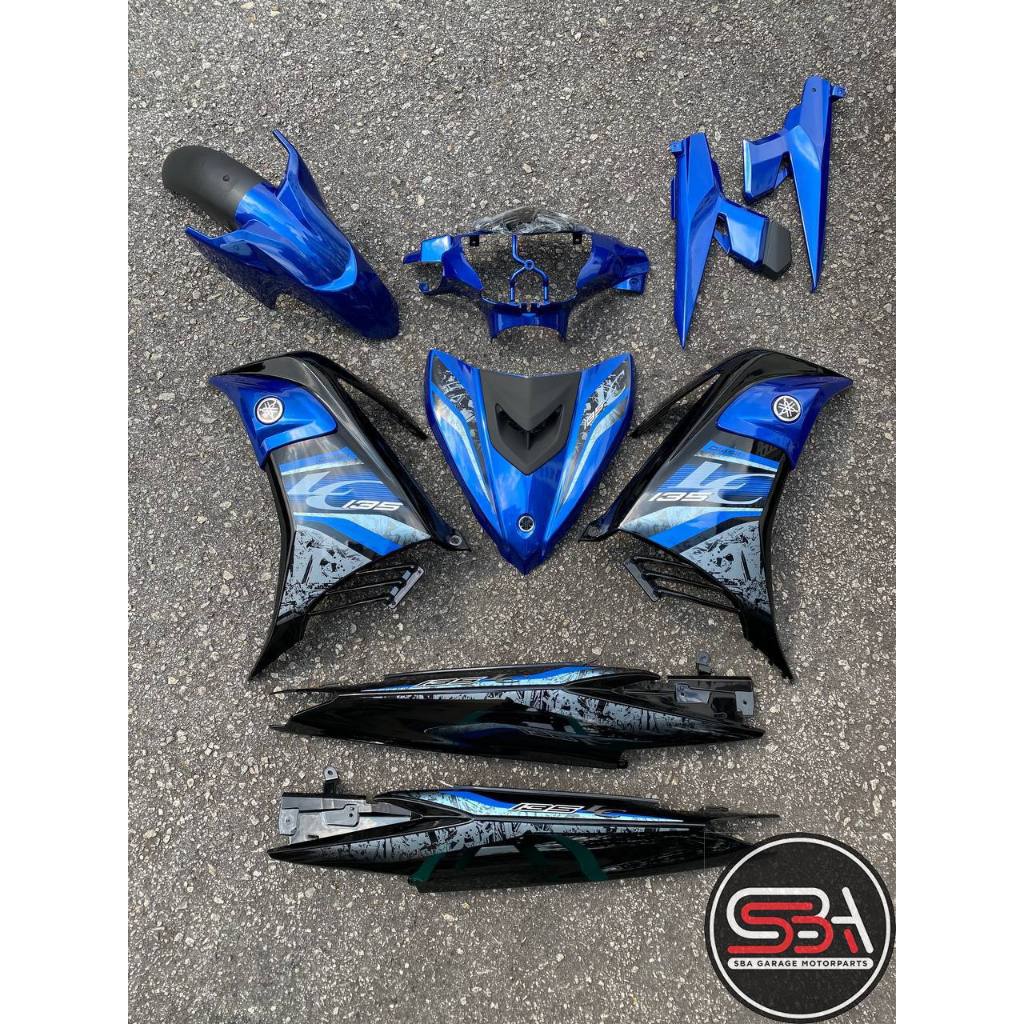 COVERSET YAMAHA SIAP TANAM LC135 LC V6 V7 BLUE THUNDER STANDARD VPBC5 HLY M MATE SIAP STICKER TERMASUK EMBLEM