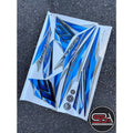 STICKER / STRIPE COVERSET / COVER SET LC V4 V5 BIRU SILVER ORIGINAL COLOUR MORITAKA YAMAHA ORIGINAL