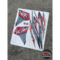 STICKER STRIPE BODY SET / COVERSET LC 135 V6 MORITAKA MERAH RED ORIGINAL YAMAHA MORITAKA GRED AA NO 17