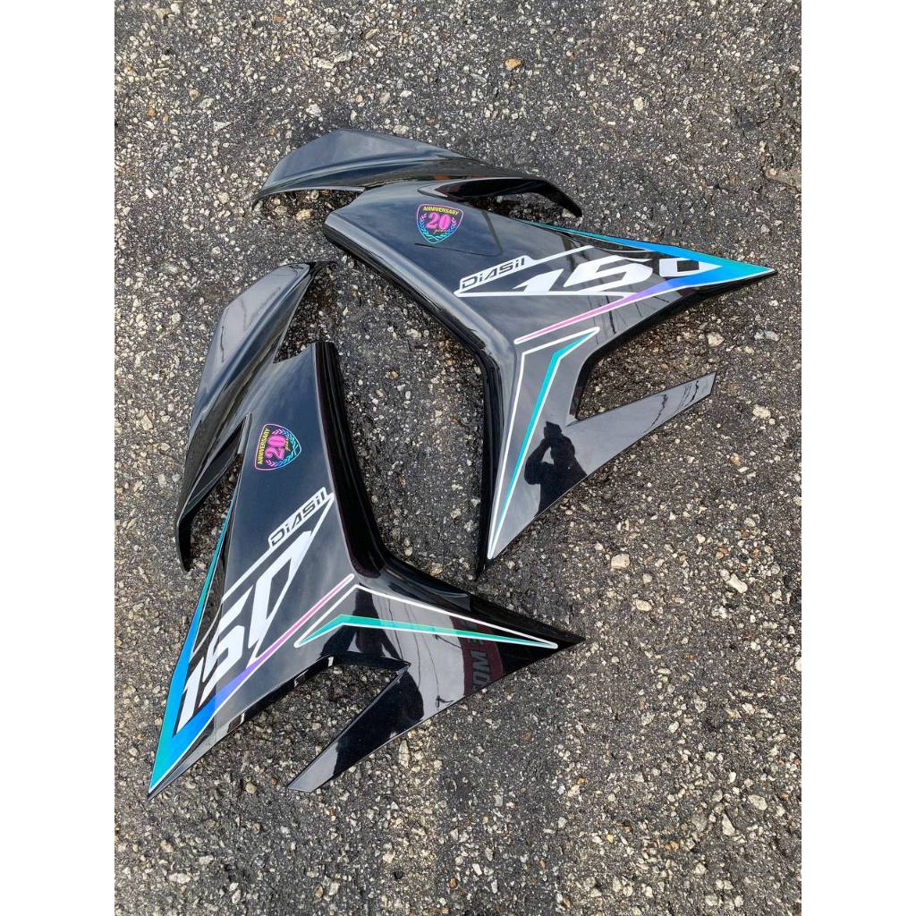 COVERSET Y15 V1 V2 EXCITER ANNIVERSARY BLACK 20TH PREMIUM BODYSET Y15ZR ORIGINAL VELOZI SIAP TAMPAL