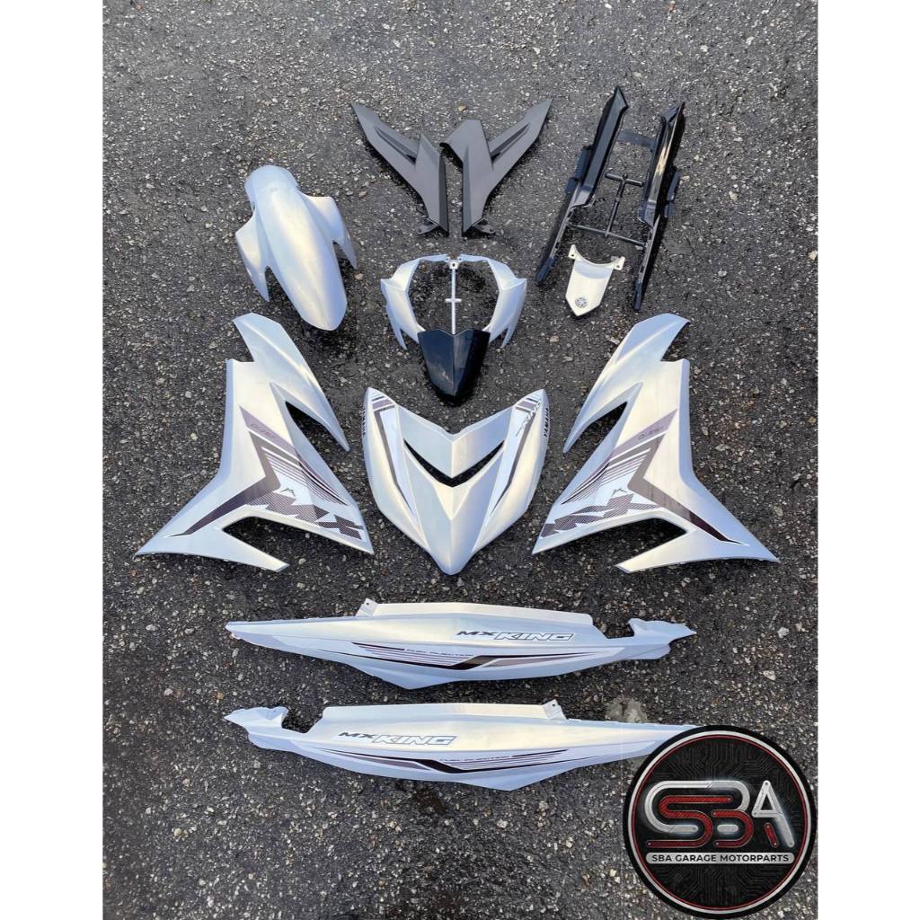 COVERSET BODYSET YAMAHA Y15 Y15ZR V1 V2 WHITE BLACK MX 03 DOCTOR SIAP TANAM