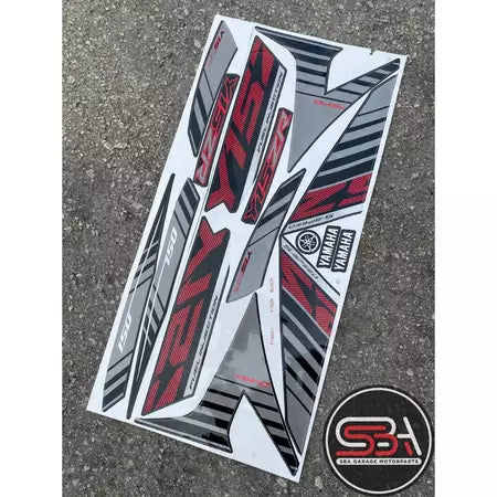 STICKER BODYSET / STRIPE COVERSET Y15 Y15ZR FIRST MODEL HITAM MERAH PURPLE BIRU KUNING BATMAN 2015 MORITAKA ORIGINAL