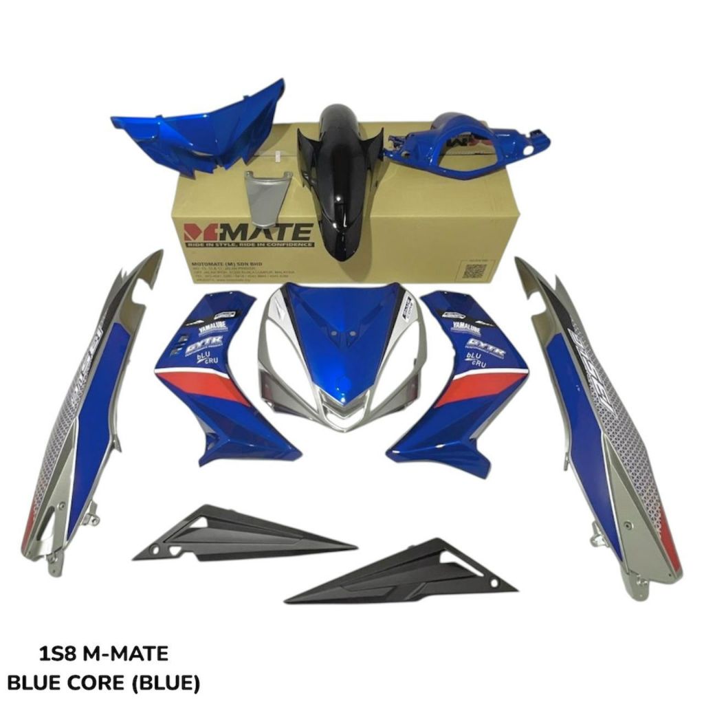 COVERSET BODYSET LC LC135 V1 BLUE CORE BLUE EDITION M MATE STRIPE SIAP TAMPAL ( LIMITED TIME ONLY )