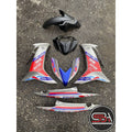 COVERSET BODYSET LC135 LC V8 DR BLUE CORE - RED VERSION DESIGN FUEL INJECTION FI YAMAHA SIAP TANAM DOCTOR OEM
