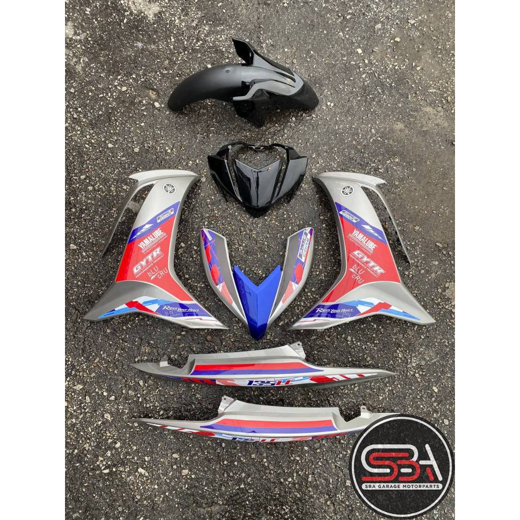 COVERSET BODYSET LC135 LC V8 DR BLUE CORE - RED VERSION DESIGN FUEL INJECTION FI YAMAHA SIAP TANAM DOCTOR OEM