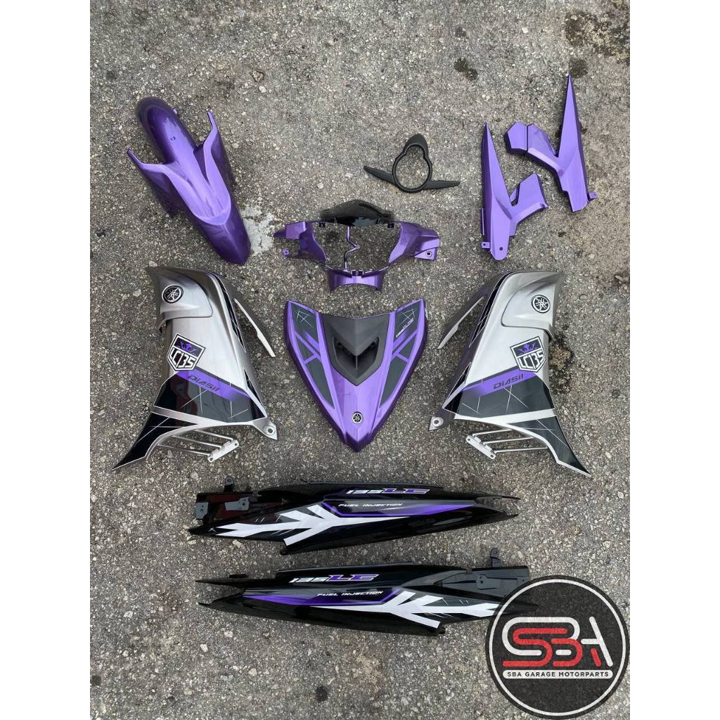 COVERSET BODYSET YAMAHA LC LC135 V6 V7 BPM1 S3 PURPLE SILVER STANDARD STRIPE TANAM VELOZI L6-ST-13 DOCTOR 047
