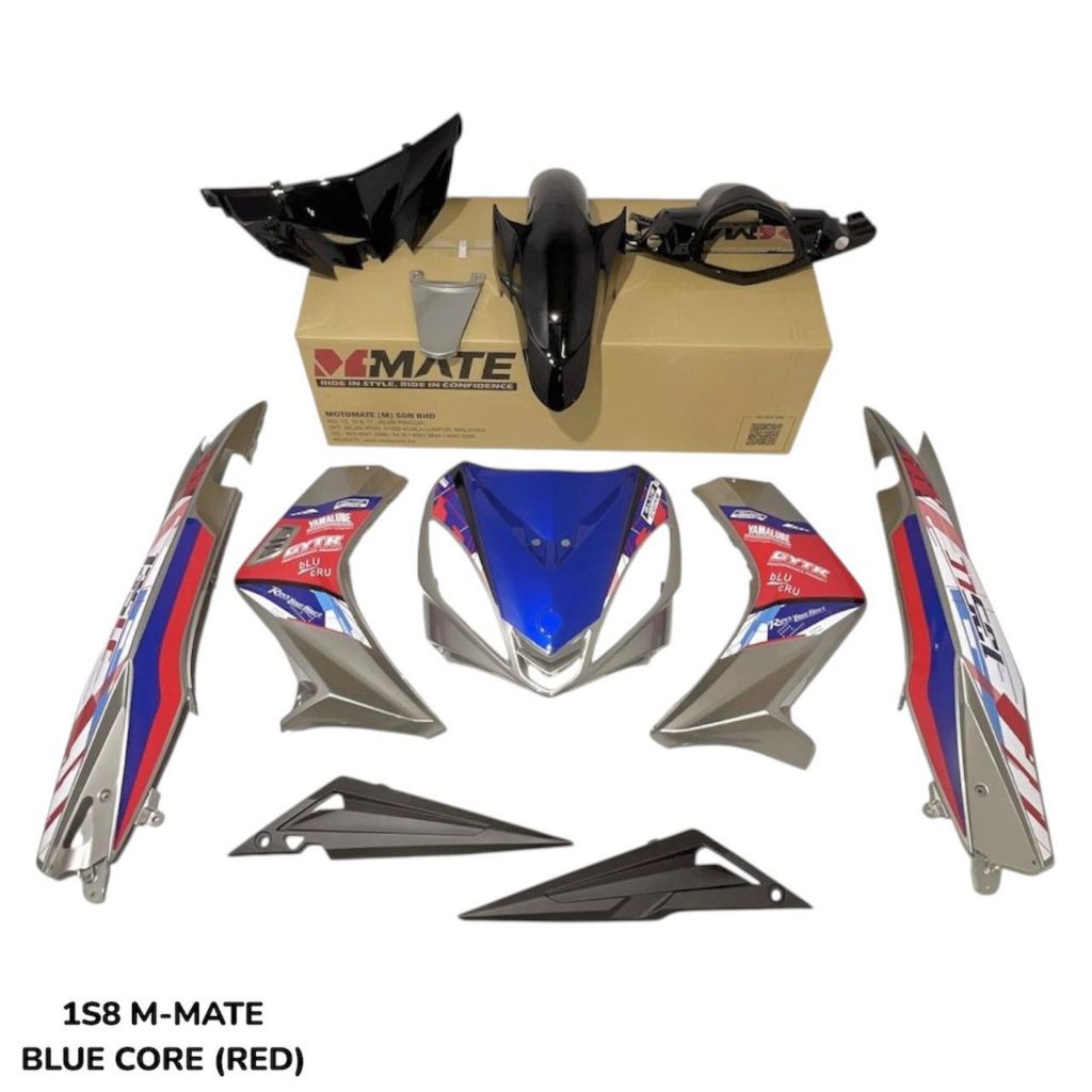 COVERSET BODYSET LC LC135 V1 BLUE CORE RED EDITION M MATE STRIPE SIAP TAMPAL ( LIMITED TIME ONLY )