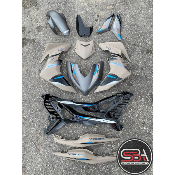 Y16 V1 V2 ABS COVERSET Y16ZR MNM3 MYSN1 SANDSTORM 2025 STANDARD DESIGN ORIGINAL VELOZI YAMAHA PRE-APPLIED STICKERS READY STOCK