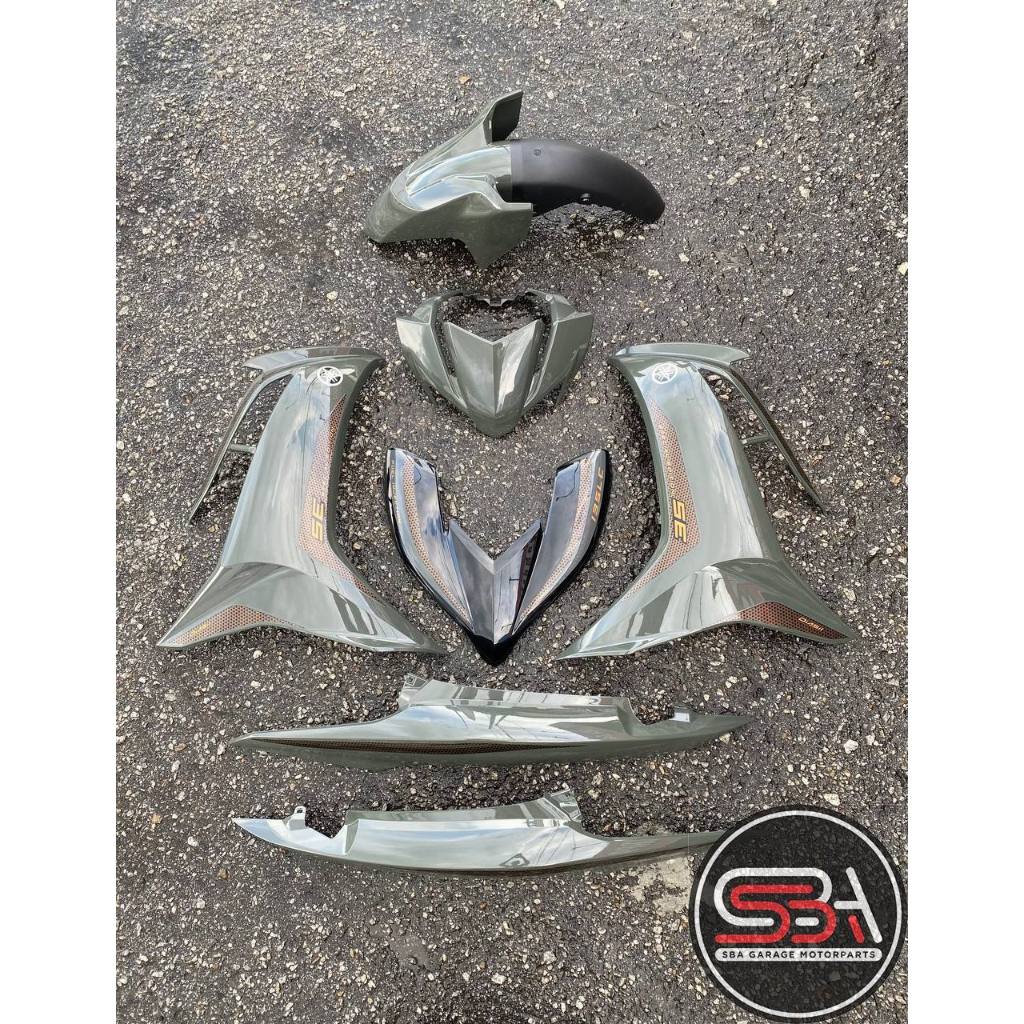 COVERSET BODYSET LC135 LC V8 DR STANDARD GREY STEALTH GOLD MDNMA FUEL INJECTION FI YAMAHA SIAP TANAM DOCTOR 022