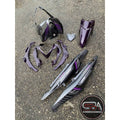 COVERSET BODYSET YAMAHA LAGENDA SRL 115 / 115Z FI PURPLE GREY BATMAN 2015 LFi-ST-3 STICKER SIAP TANAM VELOZI