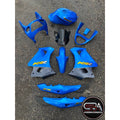 KAWASAKI NINJA DOUBLE R KR 150 RR BODY COVERSET STICKER TANAM 2 TONE BLUE BIRU SEKALI TANK ( 2 KOTAK BESAR ) OEM SET