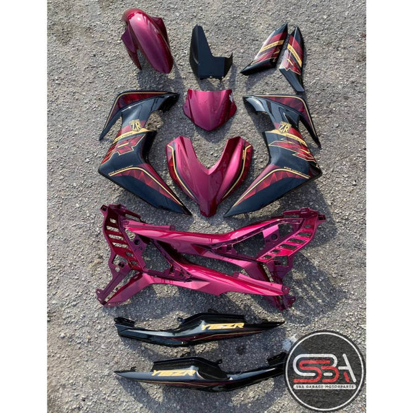 Y16 V1 V2 COVERSET Y16ZR DPRME BLACK RED TITAN DOCTOR 031 VELOZI YAMAHA READY TO INSTALL READY STOCK