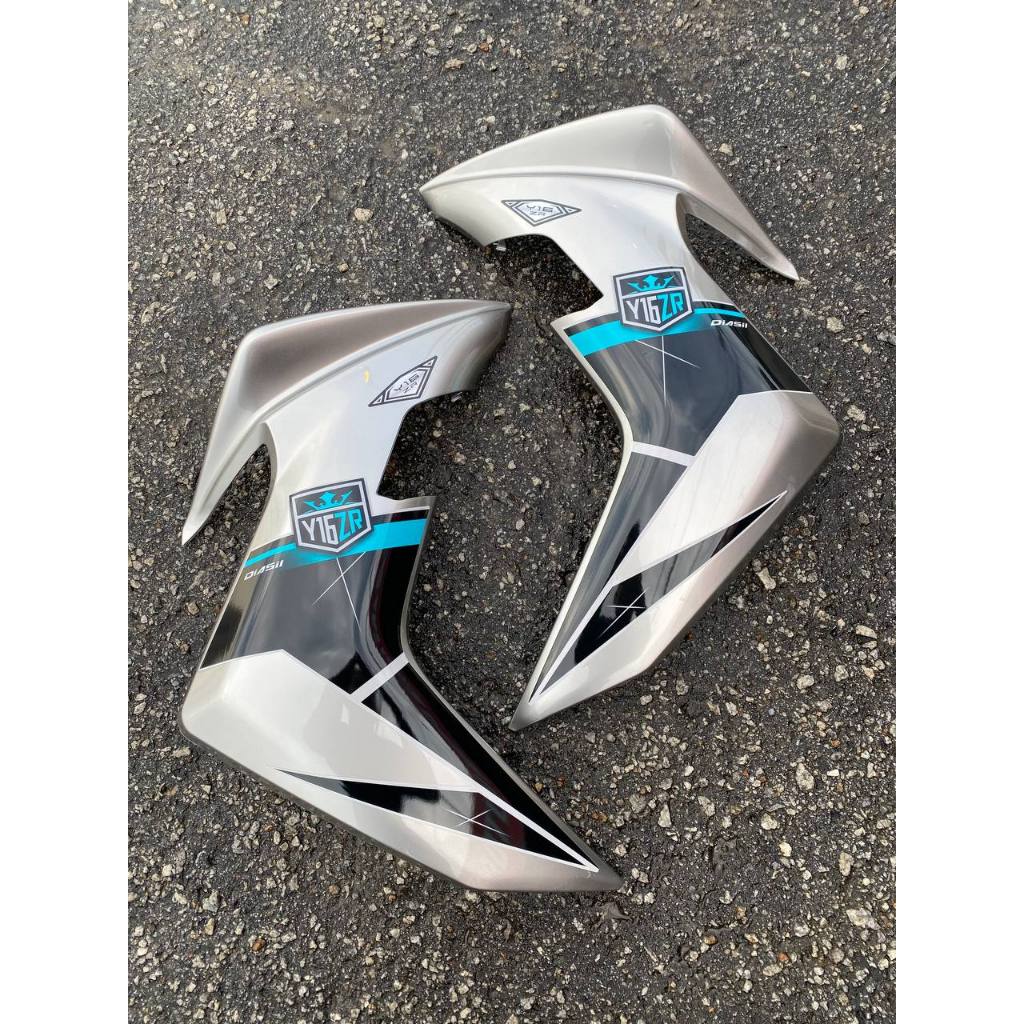 Y16 V1 V2 ABS COVERSET Y16ZR CS6 S3 CYAN SILVER STANDARD DESIGN ORIGINAL VELOZI YAMAHA SIAP TANAM READY STOK