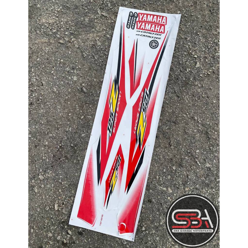 STICKER STRIPE BODY SET / COVERSET 125Z MORITAKA BIRU MERAH PURPLE DIAMOND ORIGINAL YAMAHA
