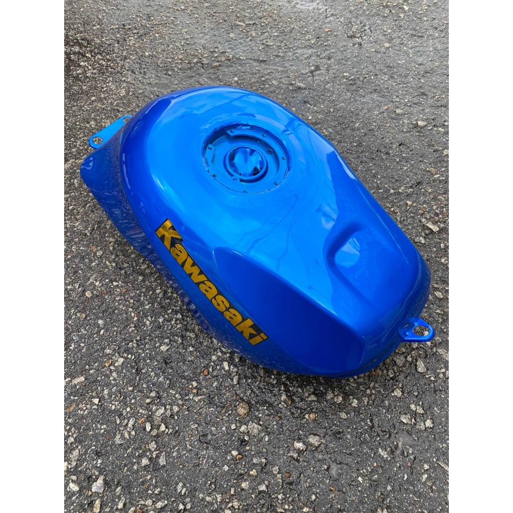 KAWASAKI NINJA DOUBLE R KR 150 RR BODY COVERSET STICKER TANAM 2 TONE BLUE BIRU SEKALI TANK ( 2 KOTAK BESAR ) OEM SET