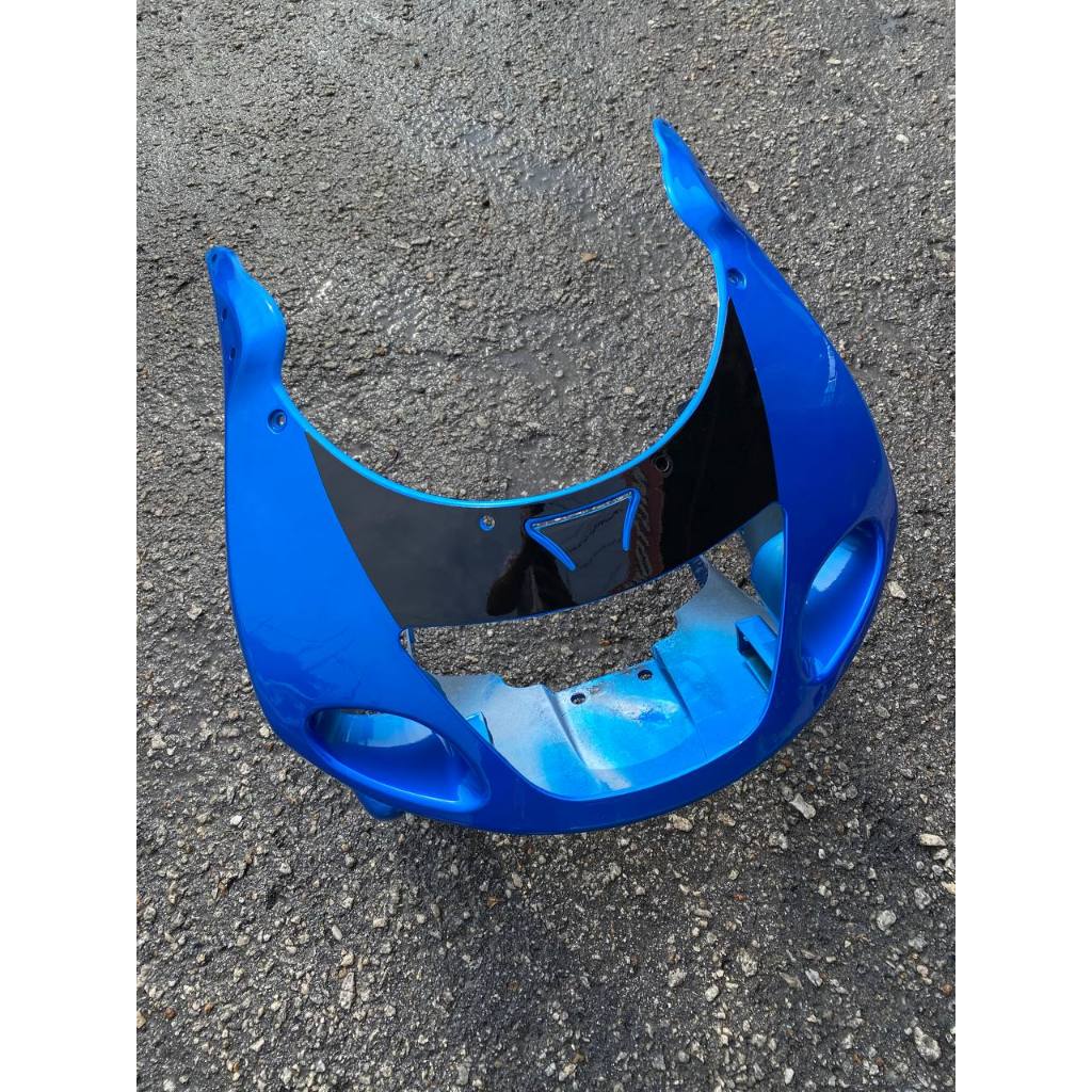 KAWASAKI NINJA DOUBLE R 150 RR STANDARD COVERSET STICKER SIAP TANAM BLUE BIRU TERMASUK TANK ( 2 KOTAK BESAR ) OEM SET