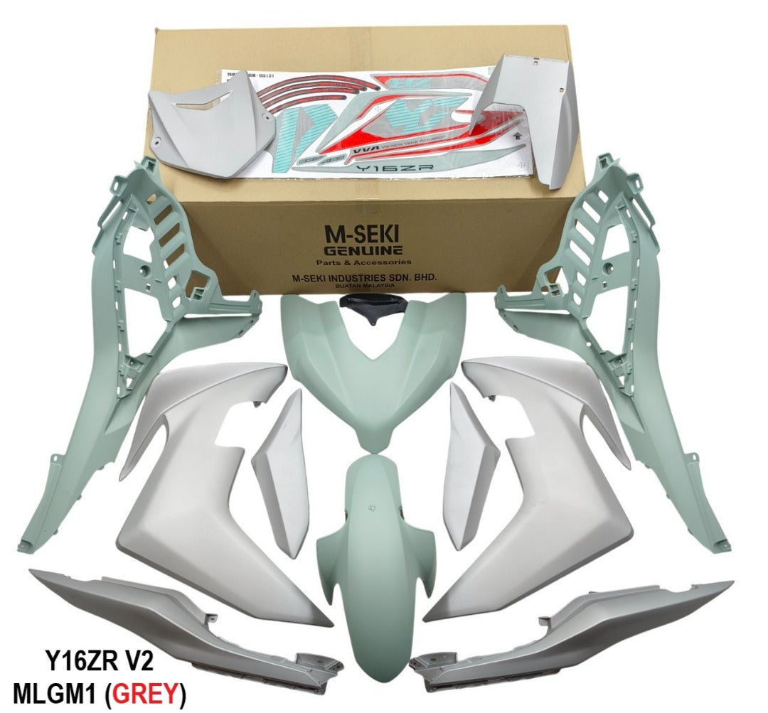 Y16 V2 COVERSET Y16ZR ORIGINAL HONG LEONG YAMAHA HLY PJ MLGNM1 MAG GREY STANDARD SIAP TAMPAL NEW ABS VELOZI